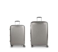 Gabol Queens 4 ruedas Juego de maletas 2 piezas con pliegue de expansión gris