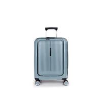 Gabol - Maleta de Cabina Rígida Expandible Brooklyn 55x40x22/25 cm - Equipaje de Mano Ligero 3,1kg con Capacidad hasta 47,4L - 4 Ruedas Dobles 360° y Cerradura TSA - Diseño Español - Azul Claro