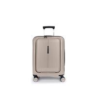 Gabol - Maleta de Cabina Rígida Expandible Brooklyn 55x40x22/25 cm - Equipaje de Mano Ligero 3,1kg con Capacidad hasta 47,4L - 4 Ruedas Dobles 360° y Cerradura TSA - Diseño Español - Beige
