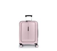 Gabol - Maleta de Cabina Rígida Expandible Brooklyn 55x40x22/25 cm - Equipaje de Mano Ligero 3,1kg con Capacidad hasta 47,4L - 4 Ruedas Dobles 360° y Cerradura TSA - Diseño Español - Rosa