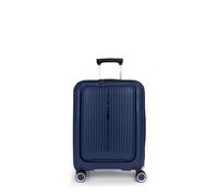 Gabol - Maleta de Cabina Rígida Expandible Brooklyn 55x40x22/25 cm - Equipaje de Mano Ligero 3,1kg con Capacidad hasta 47,4L - 4 Ruedas Dobles 360° y Cerradura TSA - Diseño Español - Azul