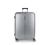 Gabol - Maleta Grande Expandible Brooklyn 51x75x31/34 cm - Equipaje Ligero 4,5kg con Capacidad 109/119,6L - 4 Ruedas Dobles 360° y Cerradura TSA - Diseño Español en Polipropileno - Color Plata