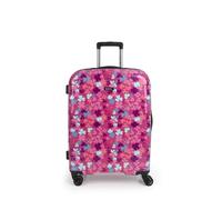Gabol - Maleta Mediana Infantil Rígida Clover 47x66x25cm - Equipaje Ligero 3,58kg con Capacidad 65,2L - 4 Ruedas Dobles 360° y Cerradura TSA - Diseño Español en ABS y Policarbonato - Rosa
