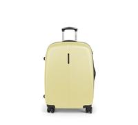 Gabol - Maleta Mediana Rígida Expandible Paradise XP 67x48x27/30,5 cm - Equipaje Ligero 3,8kg con Capacidad 70/79L - 4 Ruedas Dobles 360° y Cerradura TSA - Diseño Español en ABS - Amarillo