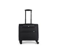 Gabol - Maletín para Portátil 15,6" con 4 Ruedas Pilots - Equipaje de Cabina - Forro Acolchado, Organizador Interno y Tirador Extensible - Diseño Español en Poliéster Libre de PVC - Negro