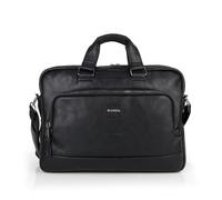 Gabol|Maletín para portátil de piel sintética, negro, con dos compartimentos y organizador para portátil, 42x31x9 cm