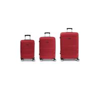 Gabol Midori 4 ruedas Juego de maletas 3 piezas Con asa expansible rojo
