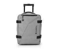 Gabol - Mochila con Ruedas Expandible Canada con Capacidad 24/28,8L - Equipaje Ligero de 1kg y 30x40x20/24 cm, Tirador Extendido 101 cm - Piel Sintética + Textil - Diseño Español - Gris