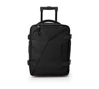 Gabol - Mochila con Ruedas Expandible Canada con Capacidad 24/28,8L - Equipaje Ligero de 1kg y 30x40x20/24 cm, Tirador Extendido 101 cm - Piel Sintética + Textil - Diseño Español - Negro