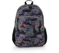 Gabol - Mochila Escolar Adaptable a Carro 34x46x20 cm Bugs con 2 Compartimentos, Espalda Acolchada, Funda para Portátil 15,6'' y Base Reforzada