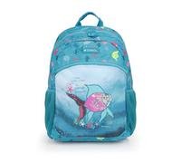 Gabol - Mochila Escolar Adaptable a Carro Acqua 31x41x15 cm - Espalda Termoformada y Bolsillo Lateral - Resistente al Agua con Cremalleras Cubiertas - Diseño Español en Poliéster - Turquesa