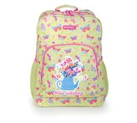 Gabol - Mochila Escolar Adaptable a Carro Bouquet 32x44x15 cm - 2 Compartimentos y Espalda Termoformada - Resistente al Agua con Cremalleras Cubiertas - Diseño Español en Poliéster - Verde Pistacho