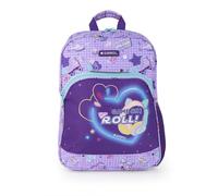 Gabol - Mochila Escolar Adaptable a Carro Funny 30x40x12 cm - Espalda Termoformada y Bolsillo Lateral - Resistente al Agua con Cremalleras Cubiertas - Diseño Español en Poliéster - Lila