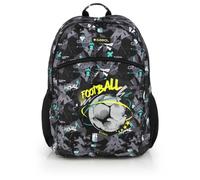 Gabol - Mochila Escolar Adaptable a Carro Score 34x46x20 cm - 2 Compartimentos y Espalda Acolchada - Resistente al Agua con Cremalleras Cubiertas - Diseño Español en Poliéster - Negro