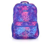 Gabol - Mochila Escolar Adaptable a Carro Sunset 32x44x15 cm - 2 Compartimentos y Espalda Termoformada - Resistente al Agua con Cremalleras Cubiertas - Diseño Español en Poliéster - Azul