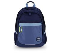 Gabol - Mochila Escolar de 3 Compartimentos 32x44x18 cm Whisper con Espalda Ergonómica de Rejilla, Funda para Portátil 15,6'' y Base Reforzada - Azul Marino