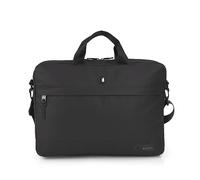 Gabol - Mochila Maletín para Portátil 15,6" Bonus 42x31x7 cm - Capacidad 9L - Forro Acolchado, Organizador Interno y Acople a Maleta - Diseño Español en Poliéster Resinado y Piel Sintética - Negro