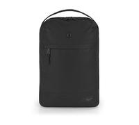 Gabol - Mochila para Portátil 17,3" Bonus 33x48x15 cm - Capacidad 23,4L - 2 Compartimentos, Cierre de Seguridad y Acople a Maleta - Diseño Español en Poliéster Resinado y Piel Sintética - Negro