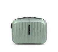 Gabol - Neceser de Viaje Rígido Brooklyn 35x27x17 cm - Peso 0,8kg con Capacidad 13,8L - Acople a Maleta y Correa Ajustable - Diseño Español en Polipropileno e Interior Reciclado RPET - Verde