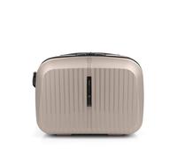 Gabol - Neceser de Viaje Rígido Brooklyn 35x27x17 cm - Peso 0,8kg con Capacidad 13,8L - Acople a Maleta y Correa Ajustable - Diseño Español en Polipropileno e Interior Reciclado RPET - Beige