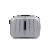 Gabol - Neceser de Viaje Rígido Brooklyn 35x27x17 cm - Peso 0,8kg con Capacidad 13,8L - Acople a Maleta y Correa Ajustable - Diseño Español en Polipropileno e Interior Reciclado RPET - Plata