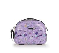 Gabol - Neceser de Viaje Rígido Estampado Funny 35x29x17cm - Peso 1kg con Capacidad 14L - Con Acople a Maleta y Asa - Diseño Español en ABS y Policarbonato - Lila