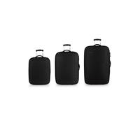 Gabol Juego de maletas Orbit 3 piezas 2 ruedas expandibles 202 L negro