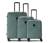 Gabol Radar 4 ruedas Juego de maletas 3 piezas con pliegue de expansión verde
