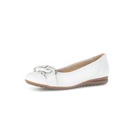Gabor Bailarinas clásicas para mujer, planas para mujer, Blanco 50, 37.5 EU