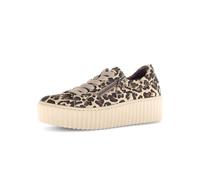 Gabor Dolly - Tenis de piel con plataforma baja, leopardo, 4.5 UK