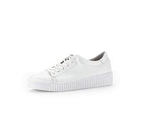 Gabor Mujer Zapatillas, señora Zapatillas Bajas,Plantilla Desmontable,Zapato con Cordones,Zapato Deportivo,Blanco (Weiss),39 EU / 6 UK