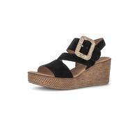 Gabor Sandalias de cuña, sandalias de mujer, Negro 17., 37.5 EU
