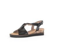 Gabor Sandalias de cuña, sandalias de mujer, Negro 27., 42.5 EU