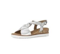 Gabor Sandalias de cuña, sandalias de mujer, Plata 10, 38.5 EU
