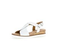 Gabor Sandalias de Mujer, Sandalias De Cuña Mujer,Moderado Más Ancho (G), Blanco 50, 43 EU