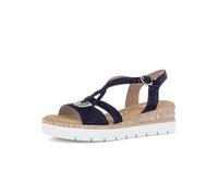 Gabor Sandalias de plataforma para mujer, sandalias de mujer, Azul oscuro 46, 41 EU