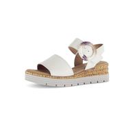 Gabor Sandalias de plataforma para mujer, sandalias de mujer, Crema 52, 38 EU