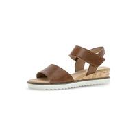 Gabor Sandalias de plataforma para mujer, sandalias de mujer, sandalias moderadas de ancho múltiple (G), Camel 53, 39 EU