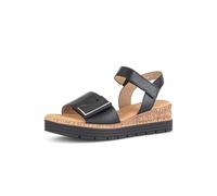 Gabor Sandalias de plataforma para mujer, sandalias de mujer, sandalias moderadas de ancho múltiple (G), Negro 57., 37 EU