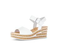 Gabor Sandalias de tiras para mujer, sandalias de mujer, Blanco 21, 39 EU