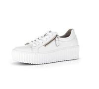 Gabor Zapatillas bajas para mujer, plantilla intercambiable, mejor ajuste, Blanco 21, 39 EU