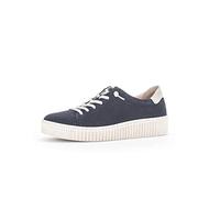 Gabor Zapatillas bajas para mujer, plantilla intercambiable, mejor ajuste, Blue Lino 16, 39 EU