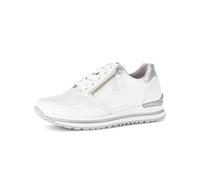 Gabor Zapatillas bajas para mujer, zapatos bajos para mujer, cómodos, ancho múltiple (H), Blanco Plata 51, 42.5 EU Ancho