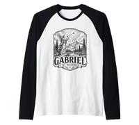 Gabriel El Arcángel Mensajero Cristiano Ángel Escena Camiseta Manga Raglan