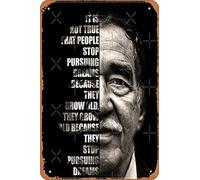 Gabriel García Márquez - Cartel de metal vintage de 12 x 8 pulgadas
