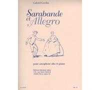 Gabriel grovlez: sarabande et allegro (alto saxophone/piano)
