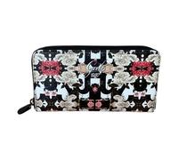 Gabs Cartera mujer de piel 2 divisores cerrada con cremallera 8 tarjeta novedad GMONEY17, 587 - Flores ópticas, L, Casual