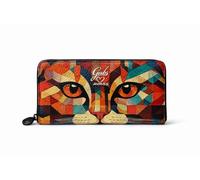 Gabs Gmoney17 Bull Trip - Cartera monedero con cremallera, diseño de gato rojo