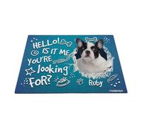 GABSHAIM Felpudo personalizado con diseño de perro Hello is It Me You're Looking for French Bulldog Puppy Bone Paws tapete decorativo para puerta delantera, 23.6 x 35.4 pulgadas, estilo 3