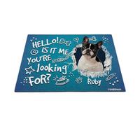 GABSHAIM Felpudo personalizado con diseño de perro Hello is It Me You're Looking for French Bulldog Puppy Bone Paws Tapete decorativo para puerta delantera, entrada, 23.6 x 35.4 pulgadas, estilo 1